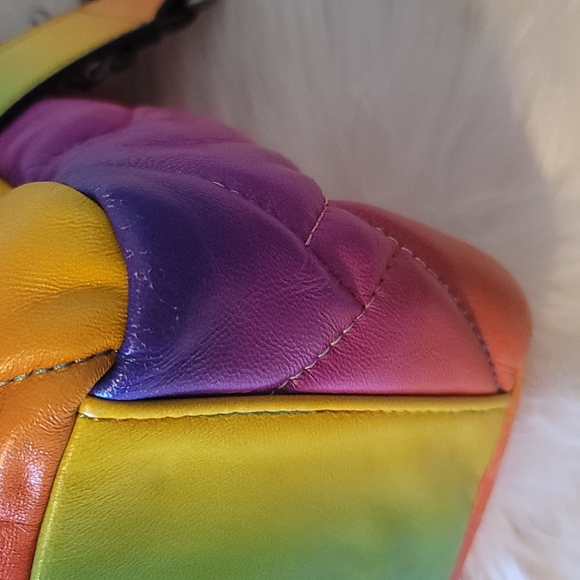 💕Kurt Geiger Large Kensington Ombre Rainbow❤🧡💛💚💙💜Leather Bag💕 - Picture 7 of 15